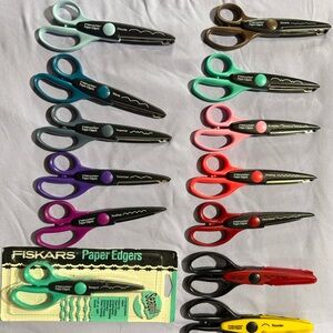 13 Fiskars Colorful Paper Edgers Scissors Set